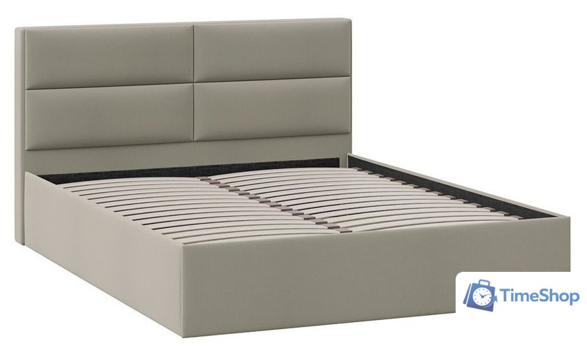 Кровать Трия Глосс универсальный тип 1 160x200 (велюр мокко темный) - Изображение №2 — Интернет-магазин Time-Shop