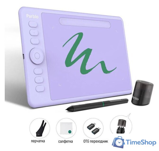 Графический планшет Parblo Intangbo S (сиреневый) - Изображение №8 — Интернет-магазин Time-Shop