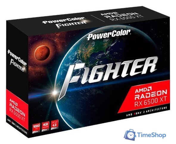 Видеокарта PowerColor Fighter Radeon RX 6500 XT 4GB GDDR6 AXRX 6500 XT 4GBD6-DH/OC - Изображение №5 — Интернет-магазин Time-Shop