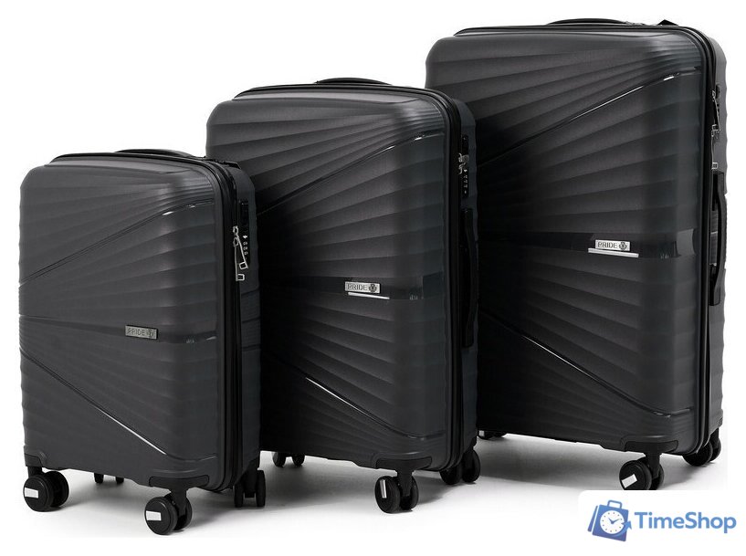 Чемодан-спиннер Pride PP-9702 (S, темно-серый) - Изображение №11 — Интернет-магазин Time-Shop