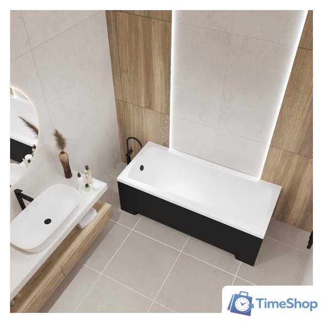 Ванна Lauter Bianca 140 21207140 (с каркасом и сифоном 21Y11021 матовый черный) - Изображение №26 — Интернет-магазин Time-Shop