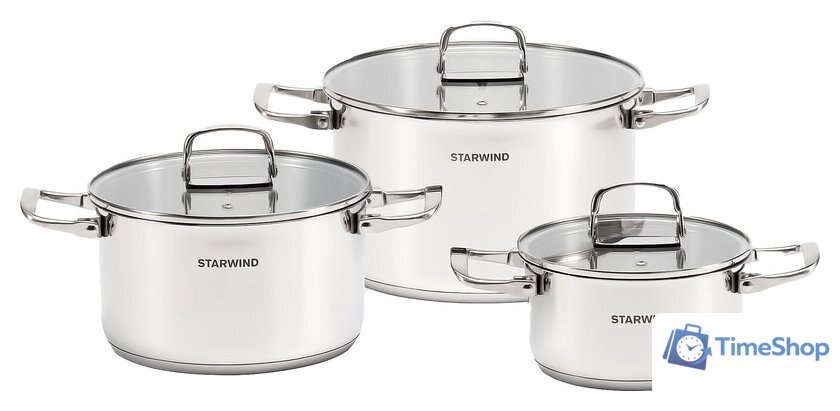 Набор кастрюль StarWind Chef Compact SW-CH3006 - Изображение №1 — Интернет-магазин Time-Shop