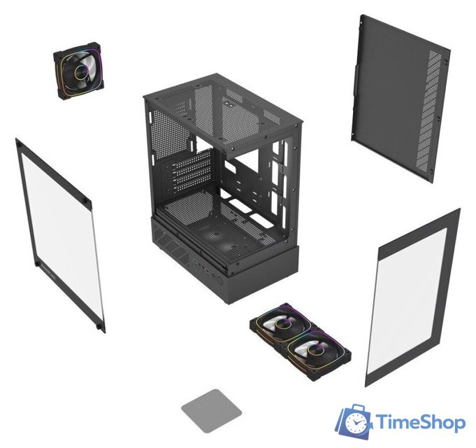 Корпус Powercase Vision Micro M1 ARGB CVMM1B-A3 - Изображение №7 — Интернет-магазин Time-Shop