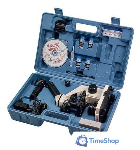 Детский микроскоп Микромед Эврика 40х-1280х с видеоокуляром в кейсе 22670 - Изображение №5 — Интернет-магазин Time-Shop