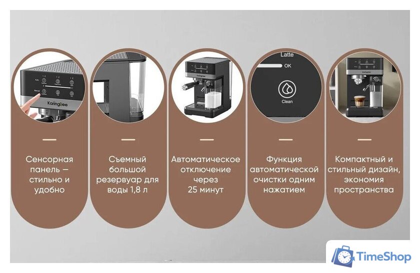 Рожковая кофеварка KaringBee CM5340 - Изображение №5 — Интернет-магазин Time-Shop