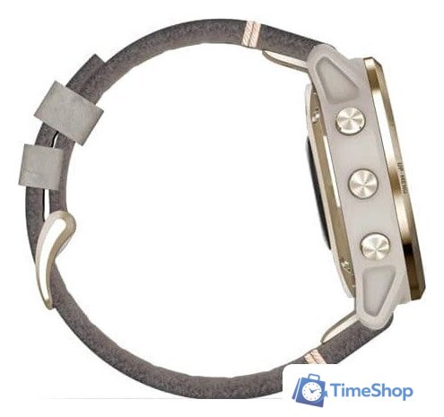 Умные часы Garmin Fenix 6S Pro Solar (светло-золотистый, замша) - Изображение №5 — Интернет-магазин Time-Shop