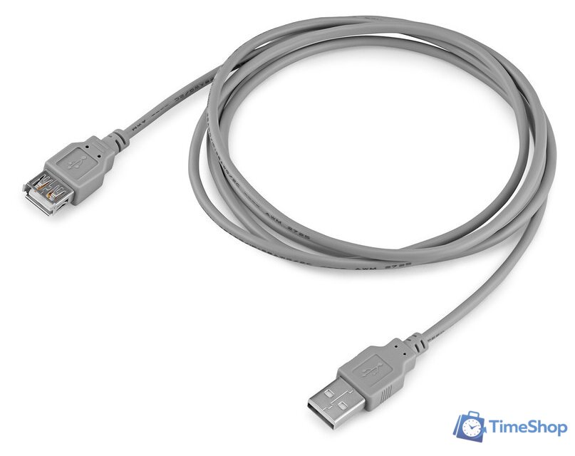 Кабель Buro BHP RET USB_AF18 (1.8 м, серый) - Изображение №1 — Интернет-магазин Time-Shop
