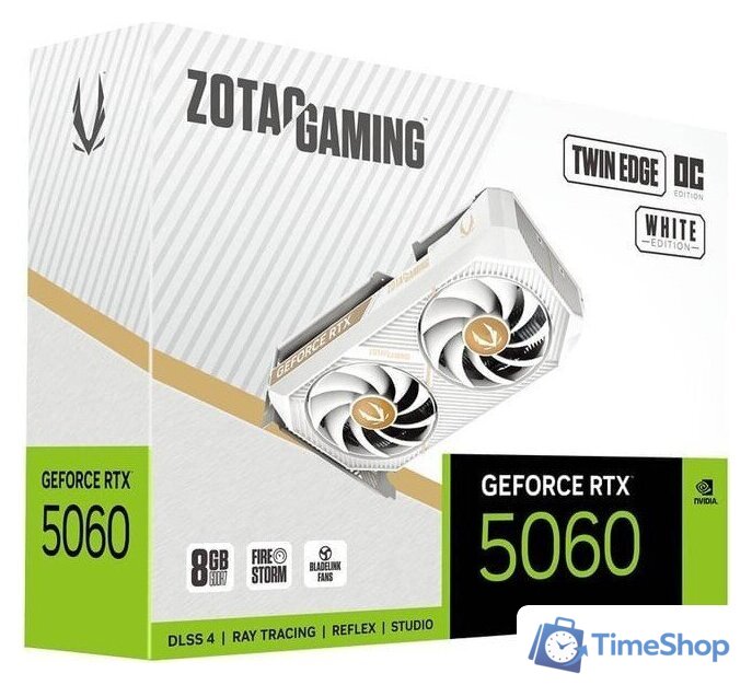 Видеокарта ZOTAC Gaming GeForce RTX 5060 Twin Edge OC White Edition ZT-B50600Q-10M - Изображение №5 — Интернет-магазин Time-Shop