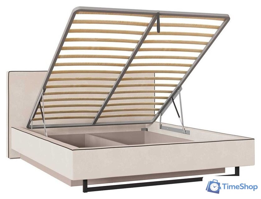 Кровать Ангстрем Милагро спальня с ПМ Малага-811.26 (М) (Simple 29/кашемир серый/оМ02) - Изображение №3 — Интернет-магазин Time-Shop