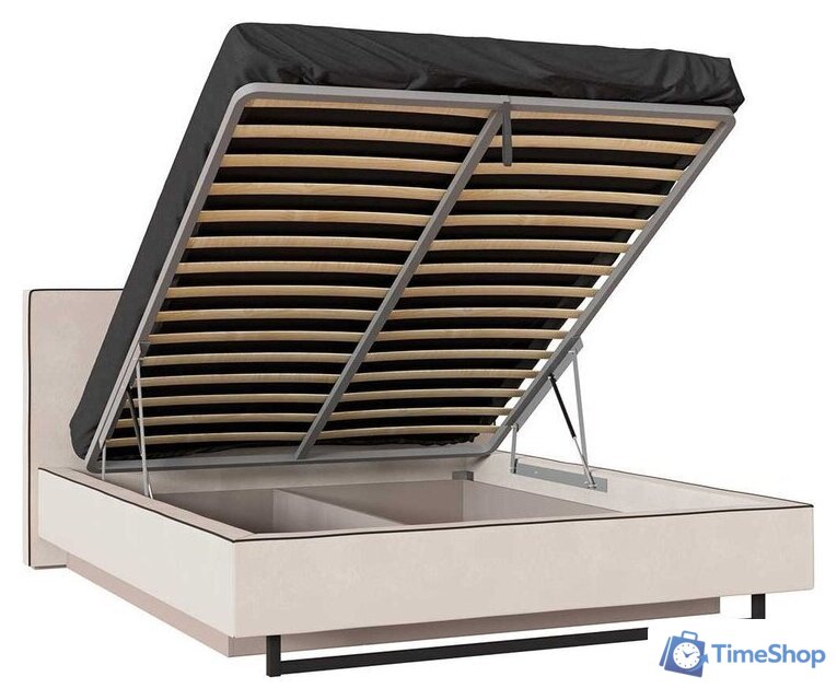 Кровать Ангстрем Милагро спальня с ПМ Малага-811.26 (М) (Simple 29/кашемир серый/оМ02) - Изображение №2 — Интернет-магазин Time-Shop