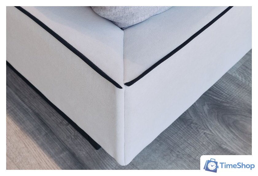 Кровать Ангстрем Милагро спальня с ПМ Малага-811.26 (М) (Simple 29/кашемир серый/оМ02) - Изображение №11 — Интернет-магазин Time-Shop