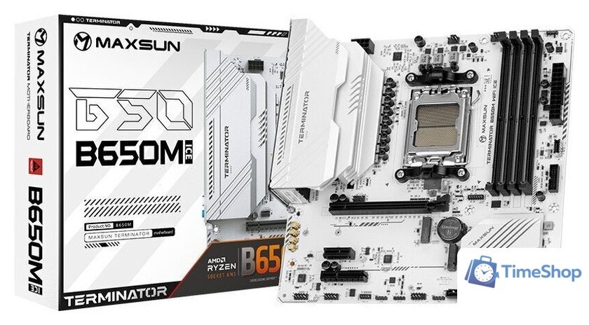 Материнская плата Maxsun Terminator B650M WiFi Ice - Изображение №2 — Интернет-магазин Time-Shop