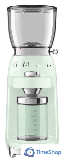 Электрическая кофемолка Smeg CGF01PGEU (пастельный зеленый) - Изображение №1 — Интернет-магазин Time-Shop