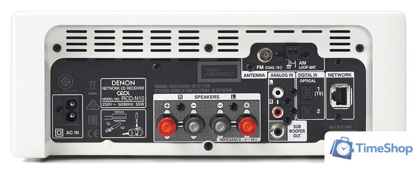 Сетевой CD-ресивер Denon RCD-N10 (белый) - Изображение №3 — Интернет-магазин Time-Shop