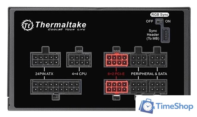 Блок питания Thermaltake Toughpower Grand RGB 650W Gold (RGB Sync Edition) - Изображение №6 — Интернет-магазин Time-Shop