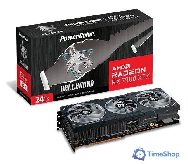 Видеокарта PowerColor Hellhound AMD Radeon RX 7900 XTX 24GB GDDR6 RX 7900 XTX 24G-L/OC - Изображение №2 — Интернет-магазин Time-Shop