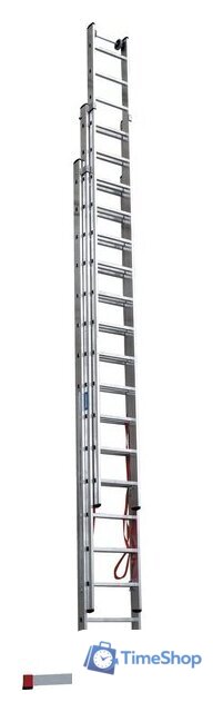Лестница-стремянка Новая высота NV 523 трёхсекционная индустриальная 3x16 ступеней - Изображение №4 — Интернет-магазин Time-Shop