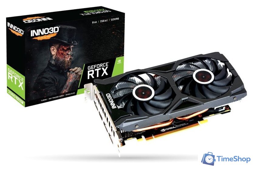 Видеокарта Inno3D GeForce RTX 2060 Super Twin X2 8GB GDDR6 N206S2-08D6X-1710VA15L - Изображение №2 — Интернет-магазин Time-Shop