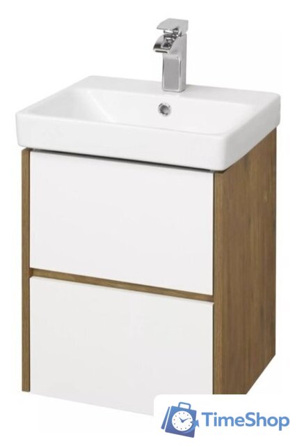  Акватон Тумба с умывальником Сканди 45 1A2516K0SDZ90 (белый/дуб рустик) - Изображение №1 — Интернет-магазин Time-Shop