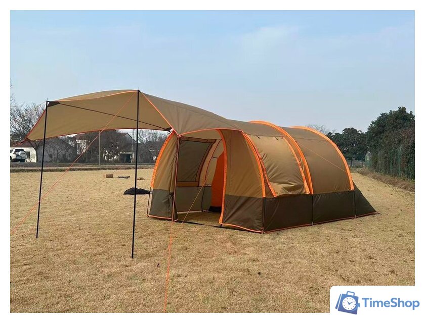 Кемпинговая палатка LanYu 1125 (коричневый/желтовато-коричневый/оранжевый) - Изображение №4 — Интернет-магазин Time-Shop