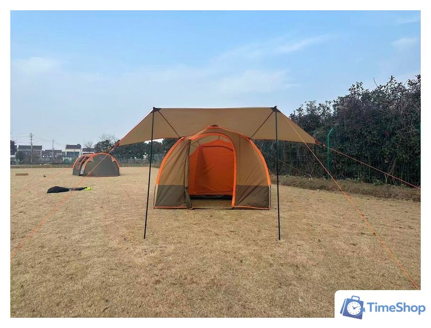 Кемпинговая палатка LanYu 1125 (коричневый/желтовато-коричневый/оранжевый) - Изображение №3 — Интернет-магазин Time-Shop