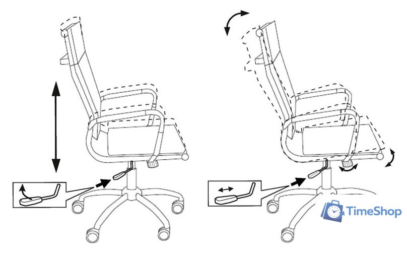 Офисное кресло Бюрократ CH-993/M01 (черный) - Изображение №6 — Интернет-магазин Time-Shop