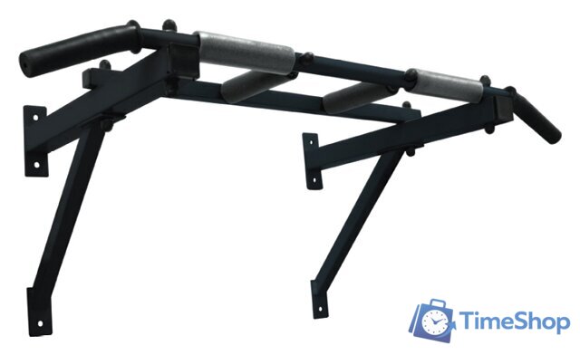 Турник Absolute Champion треххватный усиленный (крепеж к стене) (черный) - Изображение №1 — Интернет-магазин Time-Shop