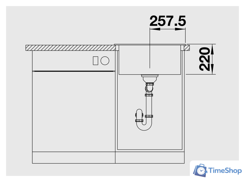 Кухонная мойка Blanco Pleon 5 (серый беж) [521675] - Изображение №4 — Интернет-магазин Time-Shop