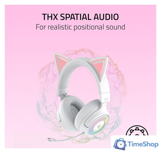 Наушники Razer Kraken Kitty V3 Pro (белый) - Изображение №9 — Интернет-магазин Time-Shop