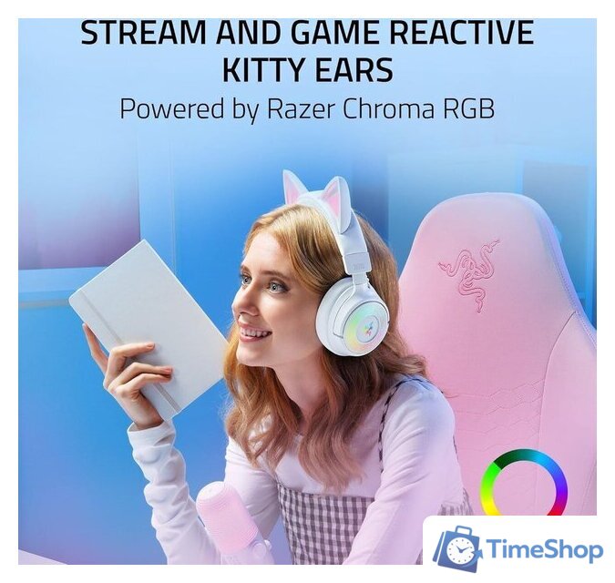 Наушники Razer Kraken Kitty V3 Pro (белый) - Изображение №13 — Интернет-магазин Time-Shop