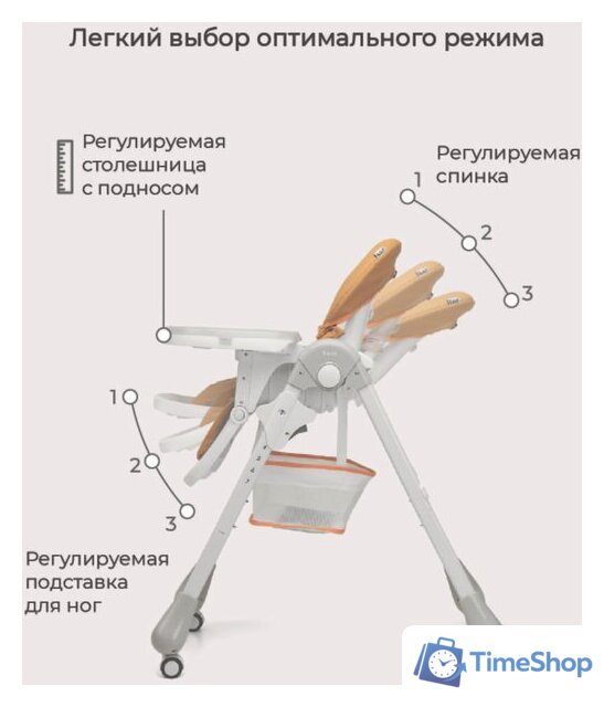 Высокий стульчик Rant Cream RH302 (desert beige) - Изображение №10 — Интернет-магазин Time-Shop