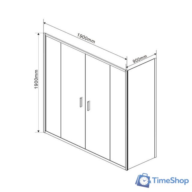 Душевой уголок Vincea Garda VSR-1G29019CL (хром/прозрачное) - Изображение №6 — Интернет-магазин Time-Shop