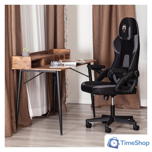 Игровое (геймерское) кресло TetChair iBear (ткань черный/серый) - Изображение №35 — Интернет-магазин Time-Shop