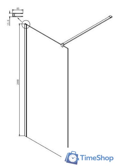 Душевая стенка Ambassador Walk-in 15031104 120 - Изображение №7 — Интернет-магазин Time-Shop