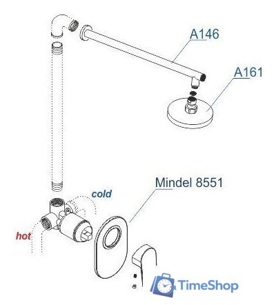 Комплект смесителей Wasserkraft A85146 - Изображение №3 — Интернет-магазин Time-Shop