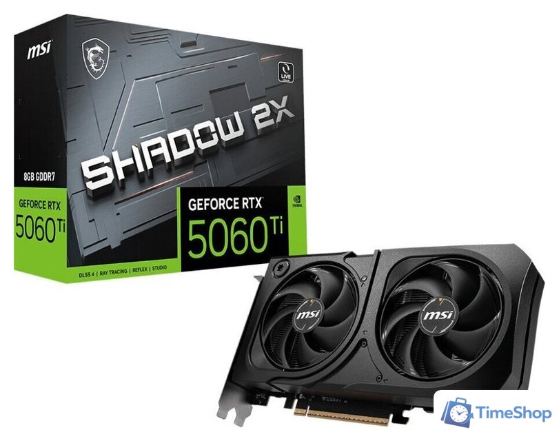 Видеокарта MSI GeForce RTX 5060 Ti 8G Shadow 2X OC Plus - Изображение №5 — Интернет-магазин Time-Shop