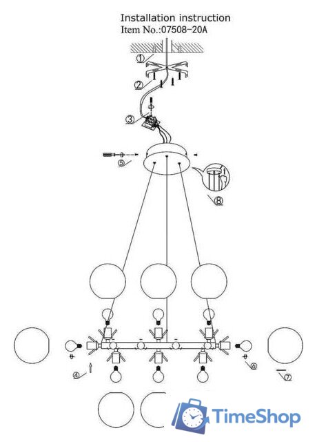 Подвесная люстра Kinklight Сида 07508-20,20 - Изображение №3 — Интернет-магазин Time-Shop