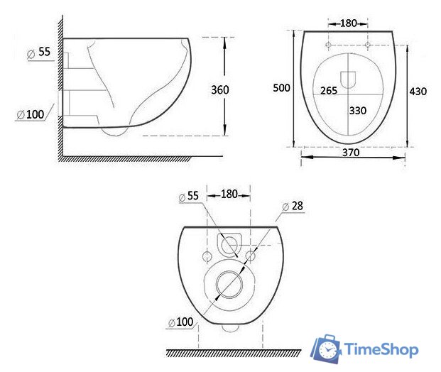 Унитаз подвесной Roxen EGG 530170-01 Rimless Soft Close NC - Изображение №7 — Интернет-магазин Time-Shop