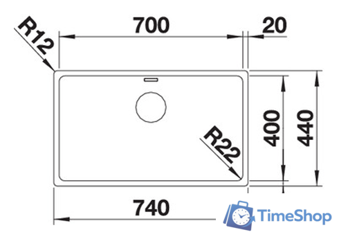 Кухонная мойка Blanco Andano 700-IF (без клапана-автомата) - Изображение №4 — Интернет-магазин Time-Shop