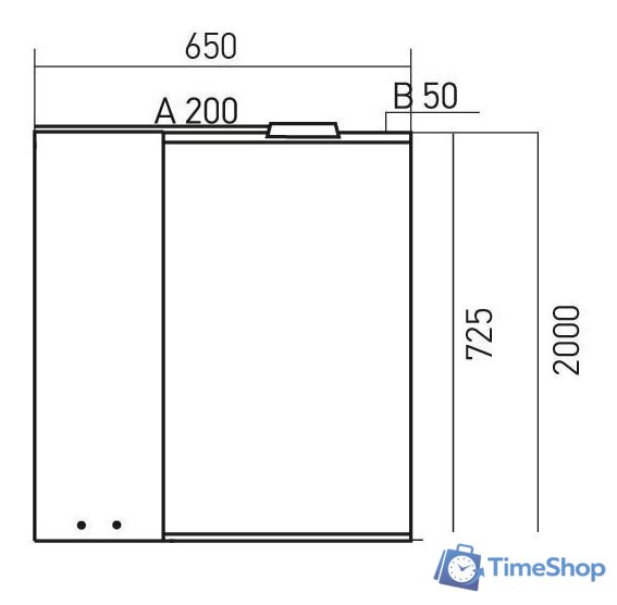  Mixline Шкаф с зеркалом 534830 - Изображение №3 — Интернет-магазин Time-Shop