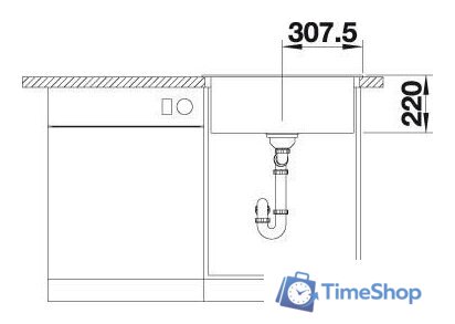 Кухонная мойка Blanco Pleon 6 527136 (мягкий белый) - Изображение №6 — Интернет-магазин Time-Shop