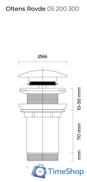 Донный клапан Oltens Rovde 05200300 - Изображение №2 — Интернет-магазин Time-Shop