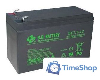 Аккумулятор для ИБП B.B. Battery BC7.2-12 (12В/7 А·ч) - Изображение №1 — Интернет-магазин Time-Shop