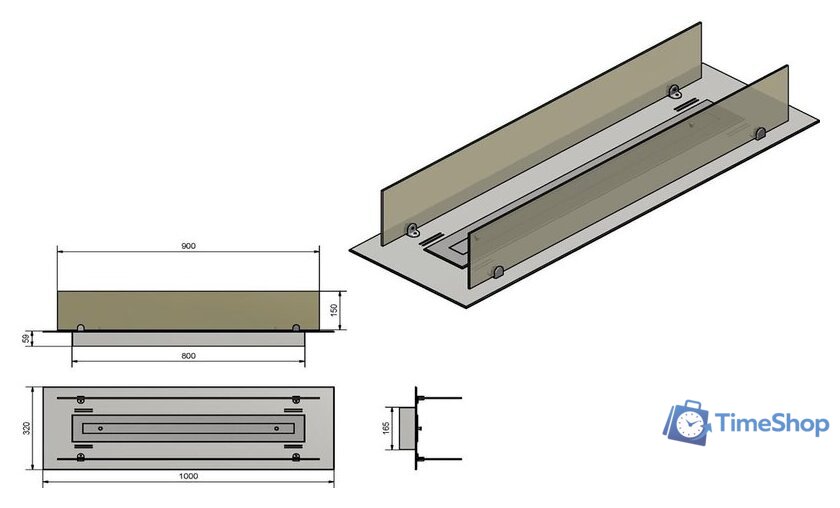 Биокамин Infire Insert 1000 - Изображение №4 — Интернет-магазин Time-Shop