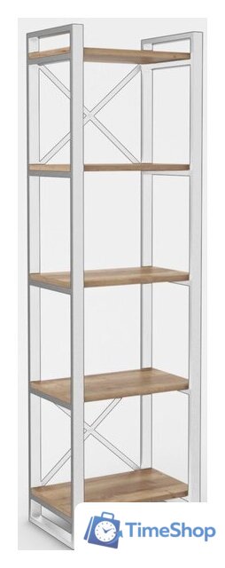 Стеллаж Hype Mebel Стандарт 80x200 (белый/дуб галифакс натуральный) - Изображение №1 — Интернет-магазин Time-Shop