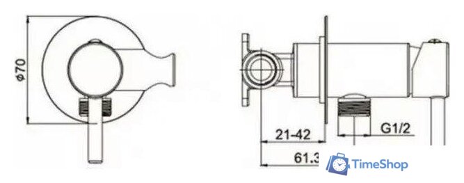 Гигиенический душ Grocenberg GB001 (золото глянец) - Изображение №10 — Интернет-магазин Time-Shop