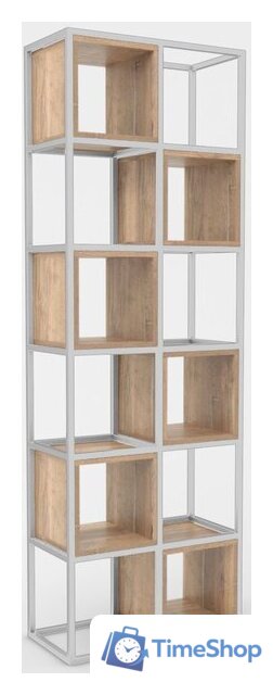 Стеллаж Hype Mebel Грос-2 70x175 (белый/дуб галифакс натуральный) - Изображение №1 — Интернет-магазин Time-Shop