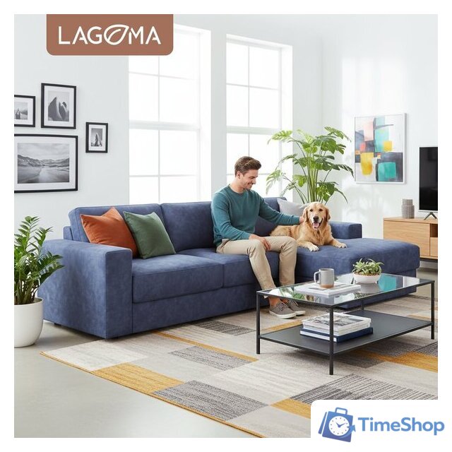 Угловой диван Lagoma Прайд правый (Tango Blue) - Изображение №5 — Интернет-магазин Time-Shop