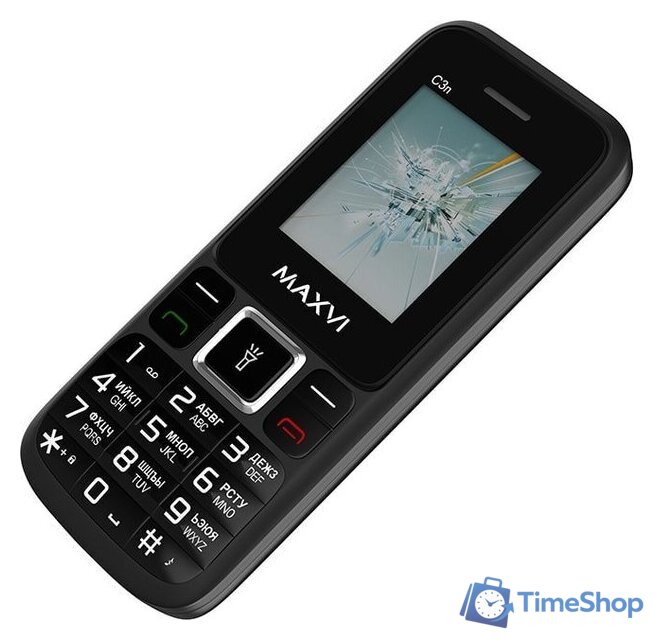 Кнопочный телефон Maxvi C3n (черный) - Изображение №4 — Интернет-магазин Time-Shop