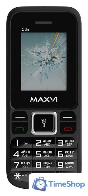 Кнопочный телефон Maxvi C3n (черный) - Изображение №2 — Интернет-магазин Time-Shop